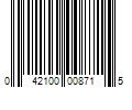 Barcode Image for UPC code 042100008715. Product Name: 