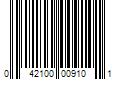 Barcode Image for UPC code 042100009101