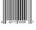 Barcode Image for UPC code 042111000067