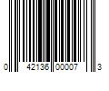 Barcode Image for UPC code 042136000073