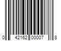 Barcode Image for UPC code 042162000078