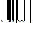 Barcode Image for UPC code 042171000052