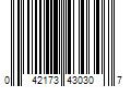 Barcode Image for UPC code 042173430307