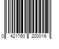 Barcode Image for UPC code 0421760200019