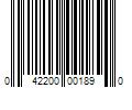 Barcode Image for UPC code 042200001890