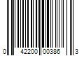 Barcode Image for UPC code 042200003863