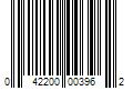 Barcode Image for UPC code 042200003962