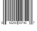 Barcode Image for UPC code 042200007427