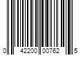 Barcode Image for UPC code 042200007625