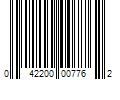 Barcode Image for UPC code 042200007762