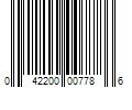 Barcode Image for UPC code 042200007786