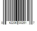 Barcode Image for UPC code 042206002617