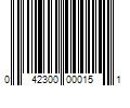 Barcode Image for UPC code 042300000151