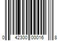 Barcode Image for UPC code 042300000168