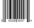 Barcode Image for UPC code 042326000074