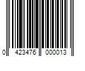 Barcode Image for UPC code 0423476000013