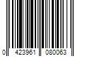 Barcode Image for UPC code 0423961080063