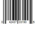 Barcode Image for UPC code 042437031905