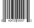 Barcode Image for UPC code 042472000072