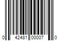 Barcode Image for UPC code 042481000070