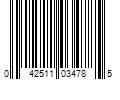 Barcode Image for UPC code 042511034785