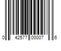 Barcode Image for UPC code 042577000076