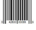 Barcode Image for UPC code 042600000998