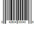 Barcode Image for UPC code 042604000406