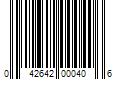 Barcode Image for UPC code 042642000406