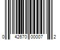 Barcode Image for UPC code 042670000072