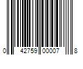 Barcode Image for UPC code 042759000078