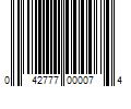 Barcode Image for UPC code 042777000074