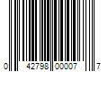 Barcode Image for UPC code 042798000077