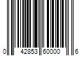 Barcode Image for UPC code 042853600006