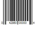 Barcode Image for UPC code 042860000004