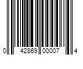 Barcode Image for UPC code 042869000074