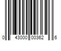 Barcode Image for UPC code 043000003626