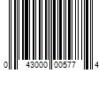 Barcode Image for UPC code 043000005774