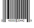 Barcode Image for UPC code 043000204429