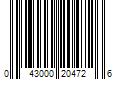 Barcode Image for UPC code 043000204726