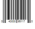 Barcode Image for UPC code 043000951170