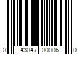 Barcode Image for UPC code 043047000060