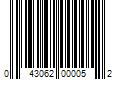 Barcode Image for UPC code 043062000052