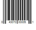 Barcode Image for UPC code 043070000051