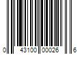 Barcode Image for UPC code 043100000266