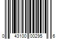 Barcode Image for UPC code 043100002956