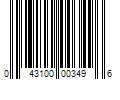 Barcode Image for UPC code 043100003496