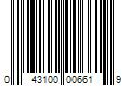 Barcode Image for UPC code 043100006619