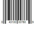 Barcode Image for UPC code 043100007609