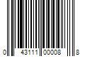 Barcode Image for UPC code 043111000088